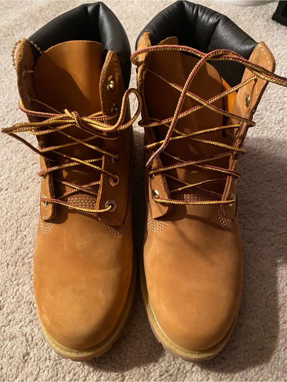 Men's Work-Style Lace-Up leather Boots in Wheat